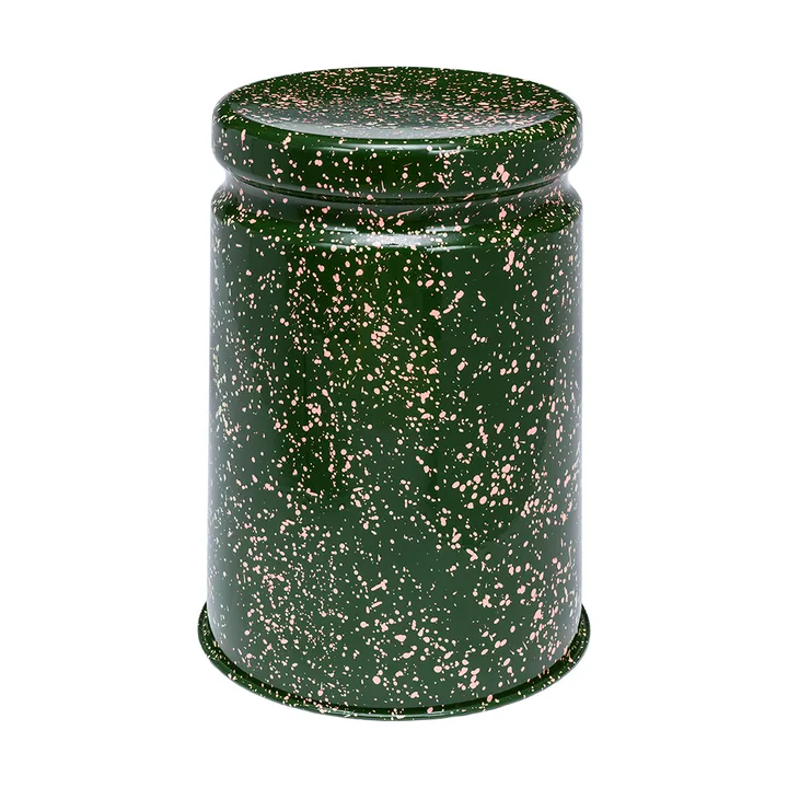 Last ronde kruk Ø32x44 cm - Green-pink splatter - Hem