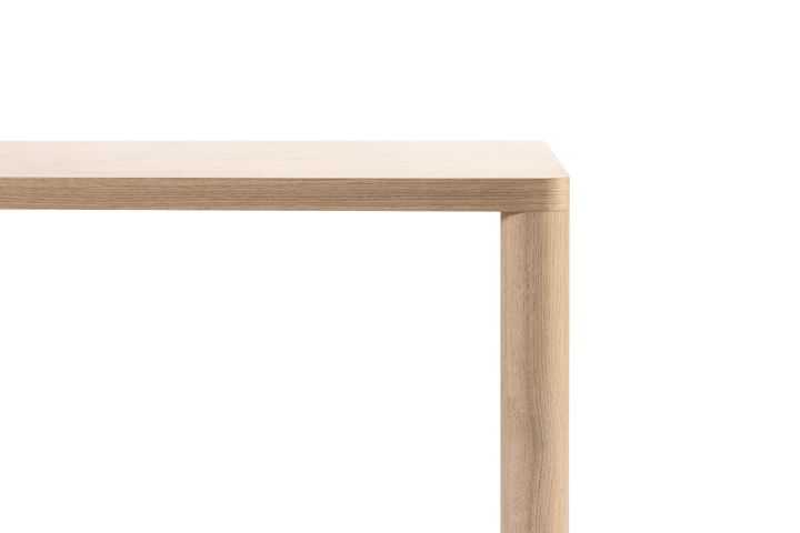Log eettafel 90x180 cm, Eikenhout Hem