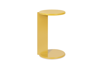 Lolly bijzettafeltje 56 cm - Ochre yellow gloss - Hem