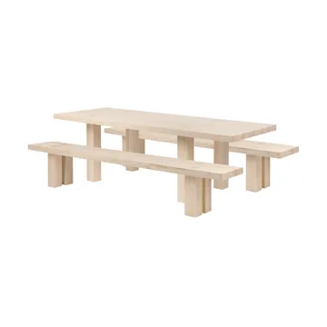 Max eettafel met banken 250 cm - Essenhout - Hem
