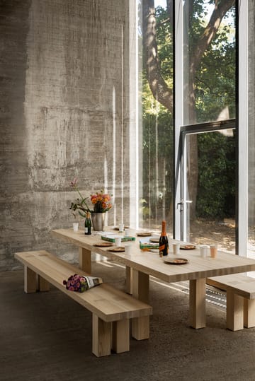 Max eettafel met banken 250 cm - Essenhout - Hem