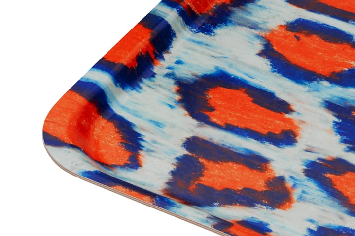 Monster dienblad Medium 37x53 cm, Coral-white-ultramarine blue Hem