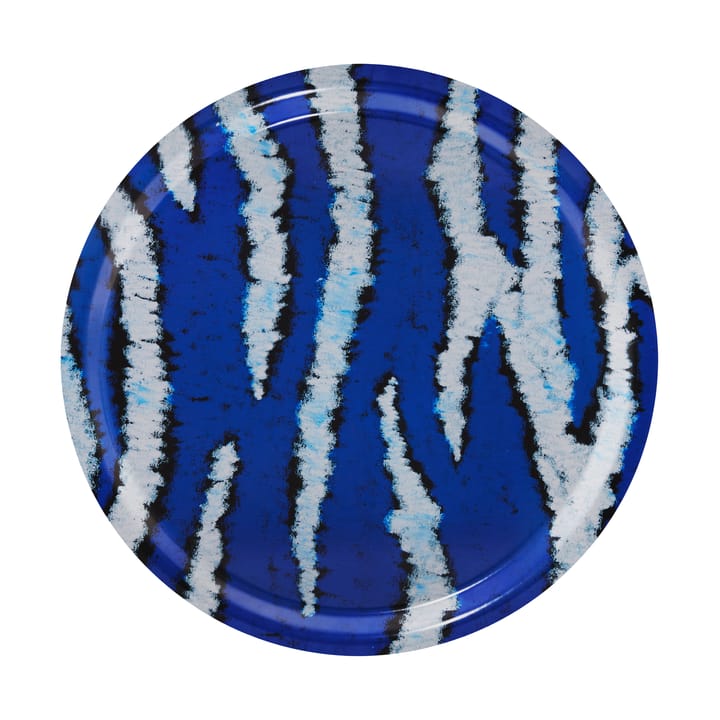 Monster dienblad Medium Ø49 cm - Ultramarine blue-white - Hem
