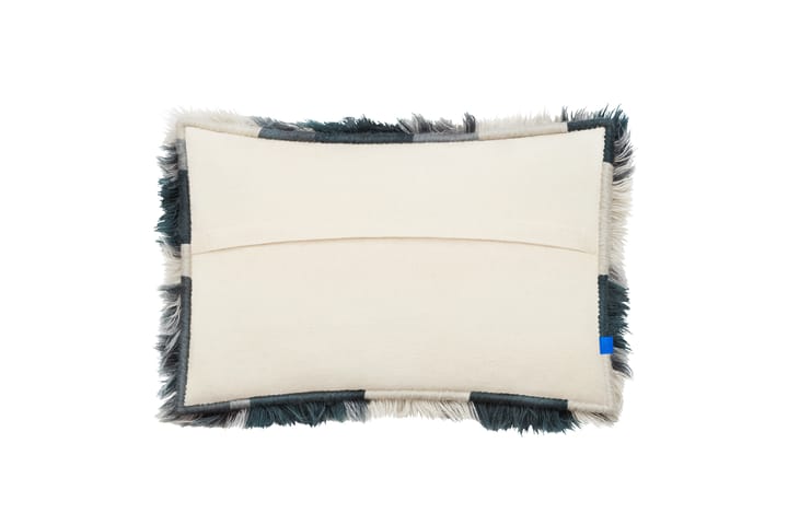 Monster kussen Large 40x60 cm, Dark teal-off white Hem