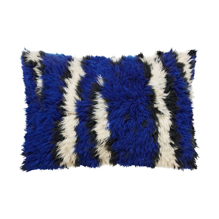 Monster kussen Large 40x60 cm - Ultramarine blue-off white - Hem