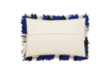Monster kussen Large 40x60 cm - Ultramarine blue-off white - Hem