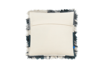 Monster kussen Medium 50x50 cm - Dark teal-off white - Hem