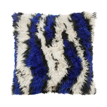Monster kussen Medium 50x50 cm - Ultramarine blue-off white - Hem