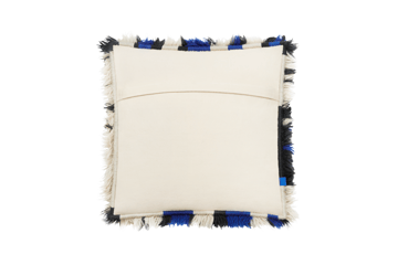 Monster kussen Medium 50x50 cm - Ultramarine blue-off white - Hem