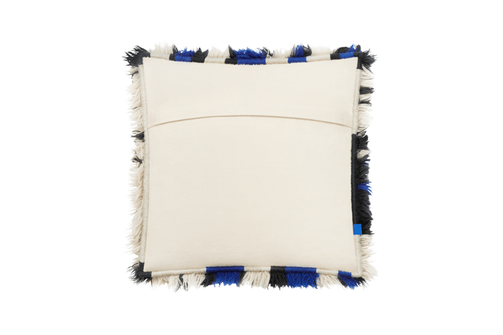 Monster kussen Medium 50x50 cm, Ultramarine blue-off white Hem