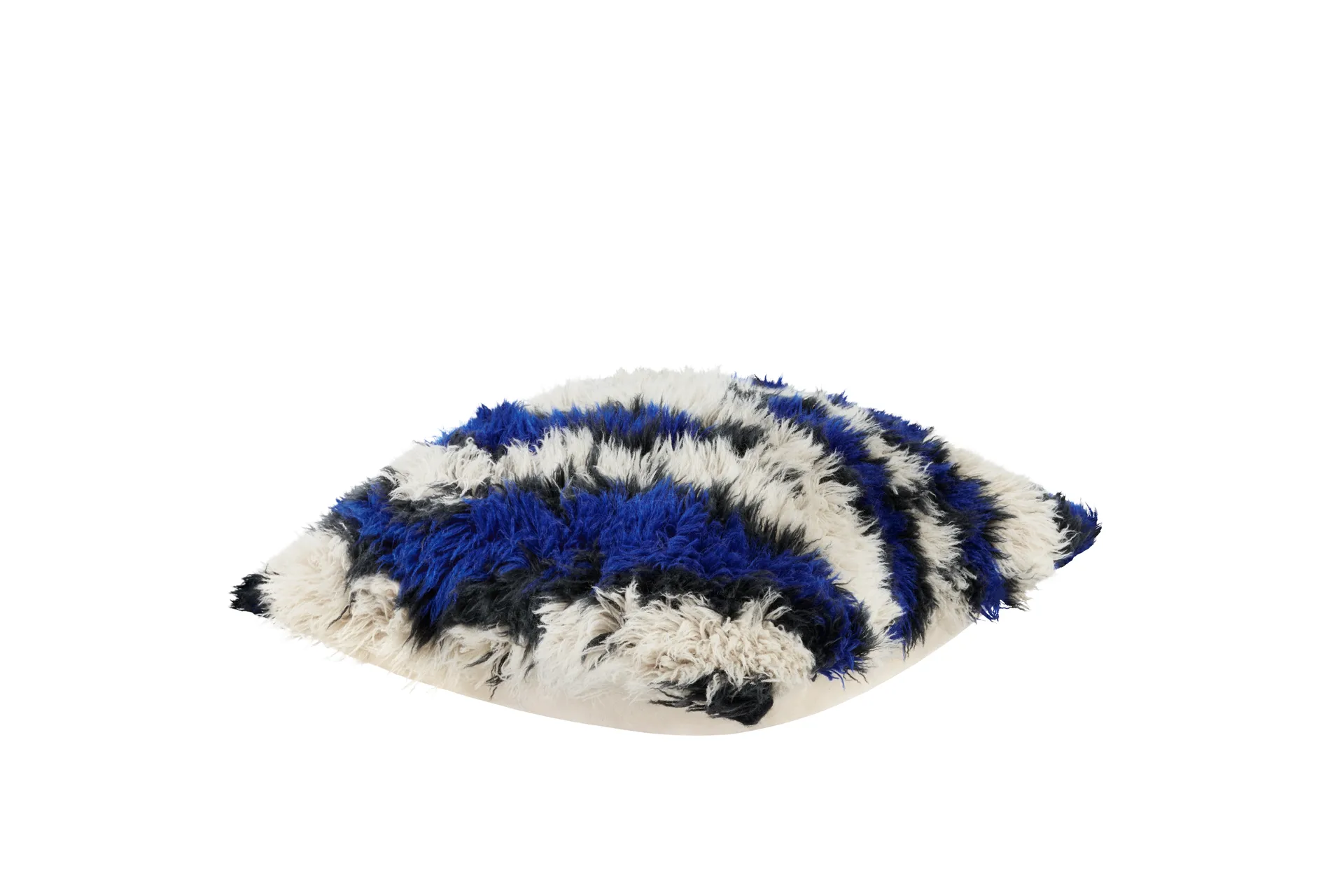 Monster kussen Medium 50x50 cm, Ultramarine blue-off white Hem