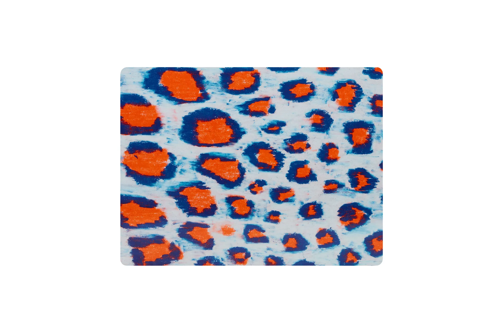 Monster placemat 30x40 cm 2-pack, Coral-white-ultramarine blue Hem
