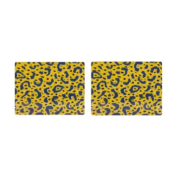 Monster placemat 30x40 cm 2-pack - Ochre yellow-grey-black - Hem