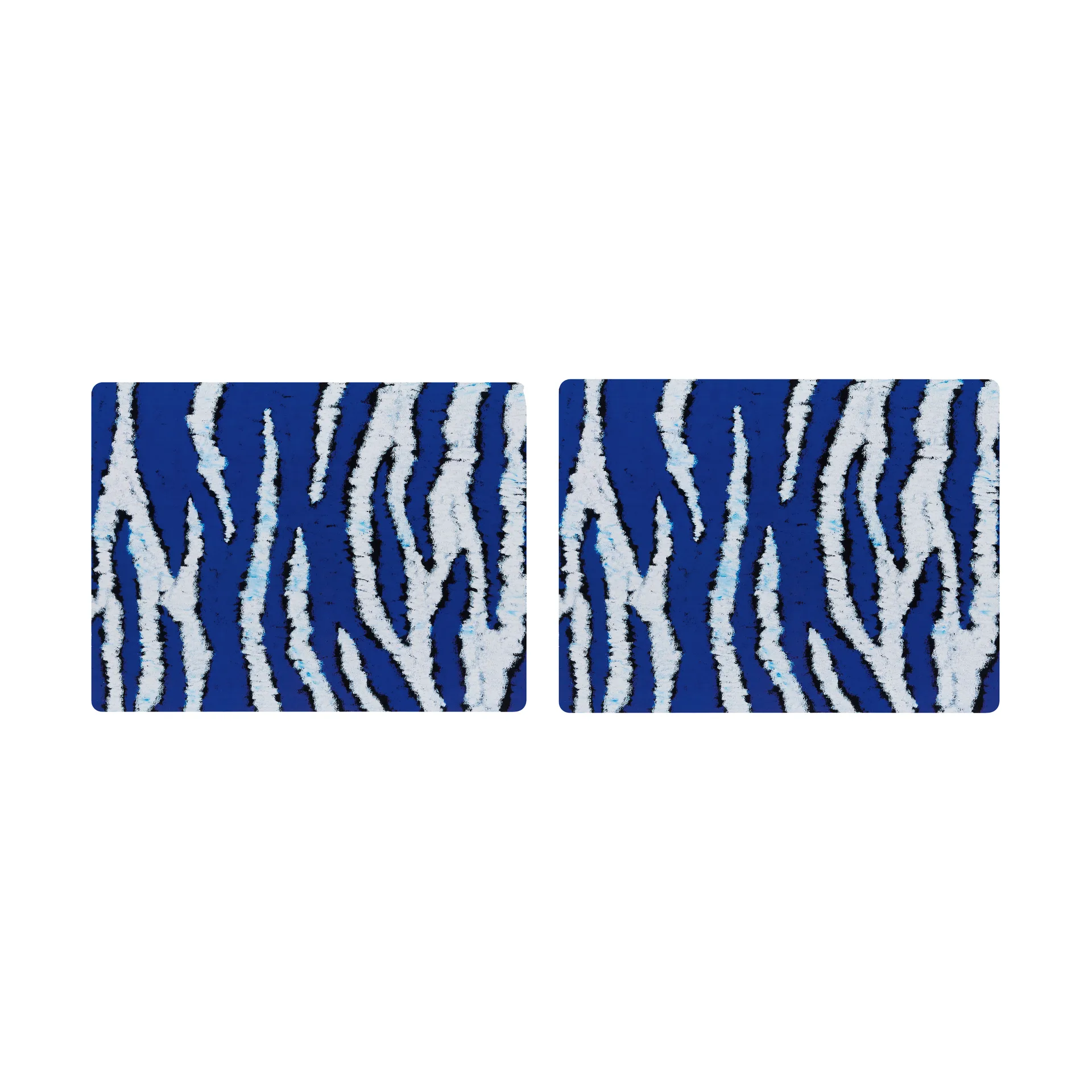 Monster placemat 30x40 cm 2-pack, Ultramarine blue-white Hem