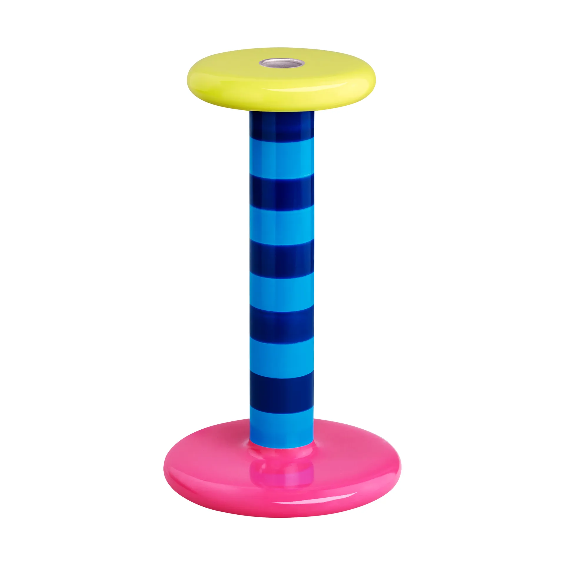 Pesa kandelaar High 23 cm, Sky blue-night blue stripe Hem