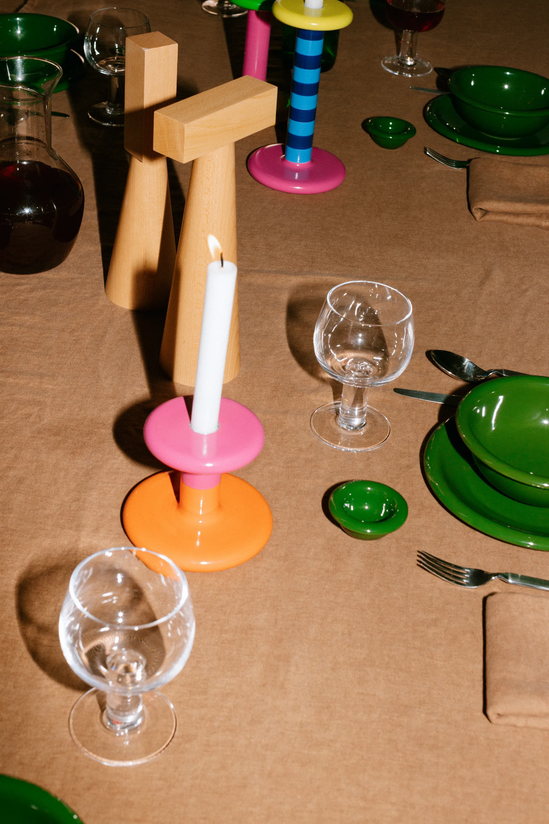 Pesa kandelaar Low 11 cm, Magenta-orange Hem