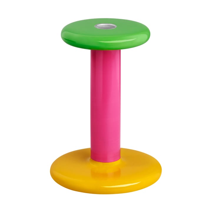 Pesa kandelaar Medium 18 cm - Green-magenta-honey yellow - Hem