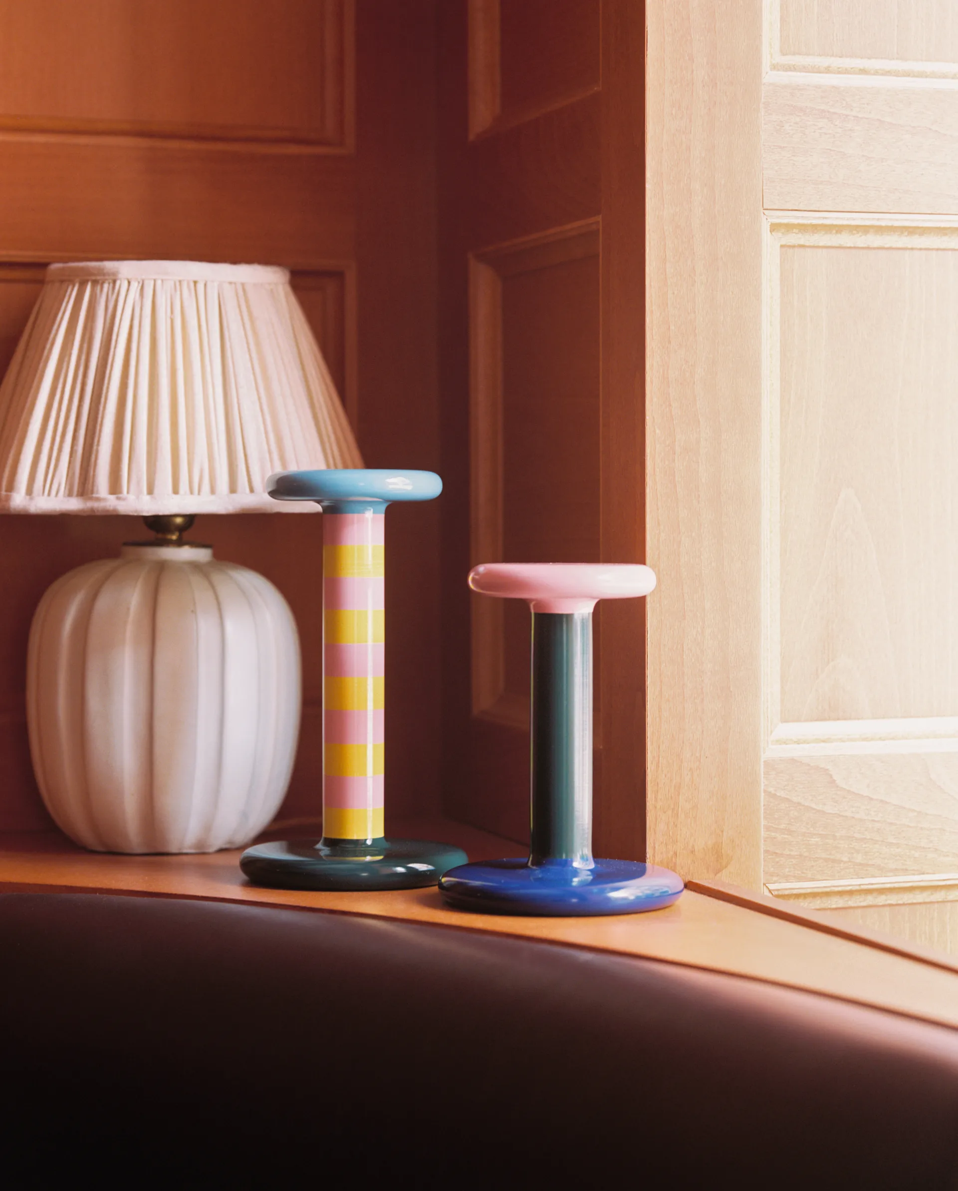 Pesa kandelaar Medium 18 cm, Pink-black green-night blue Hem