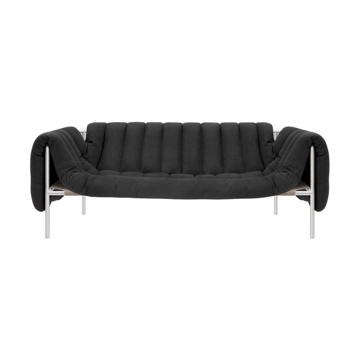 Puffy 2,5-zits bank 205 cm - Anthracite-roestvrij staal - Hem