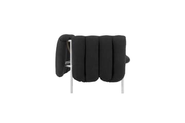 Puffy 2,5-zits bank 205 cm - Anthracite-roestvrij staal - Hem