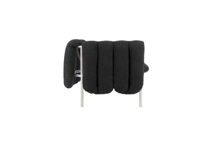 Puffy 2,5-zits bank 205 cm, Anthracite-roestvrij staal Hem