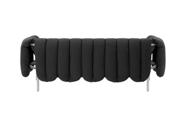 Puffy 2,5-zits bank 205 cm - Anthracite-roestvrij staal - Hem