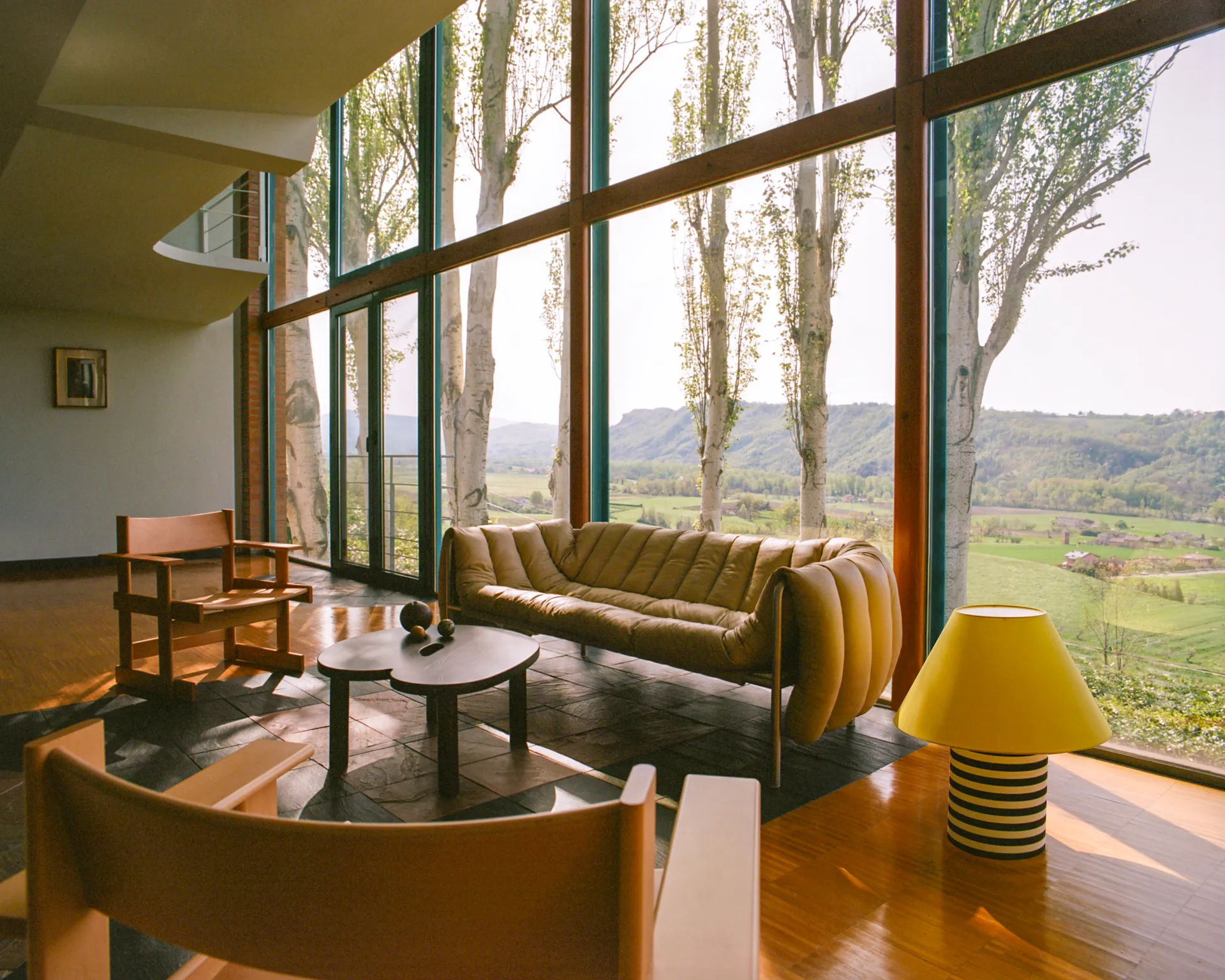 Puffy 2,5-zits bank 205 cm, Natural-black grey Hem