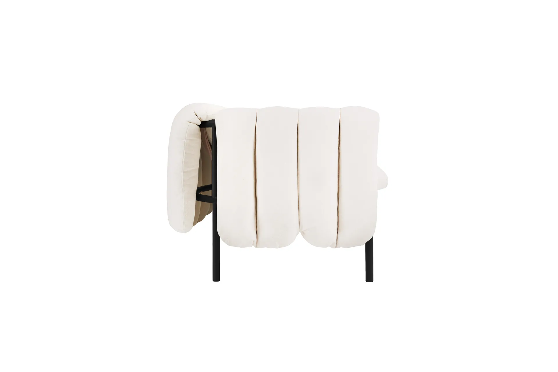 Puffy 2,5-zits bank 205 cm, Natural-black grey Hem