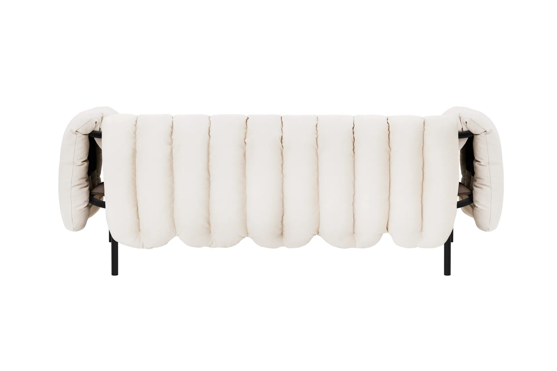 Puffy 2,5-zits bank 205 cm, Natural-black grey Hem