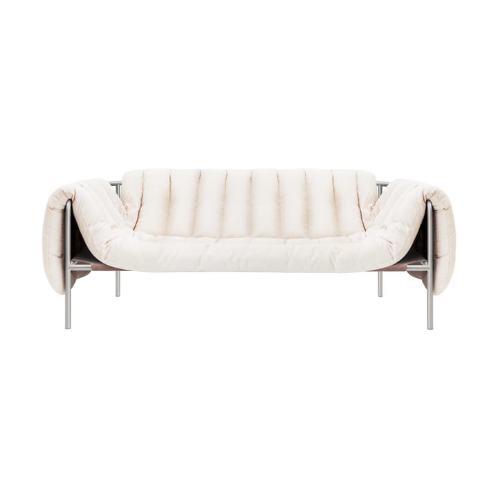 Puffy 2,5-zits bank 205 cm - Natural-roestvrij staal - Hem