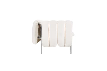 Puffy 2,5-zits bank 205 cm - Natural-roestvrij staal - Hem