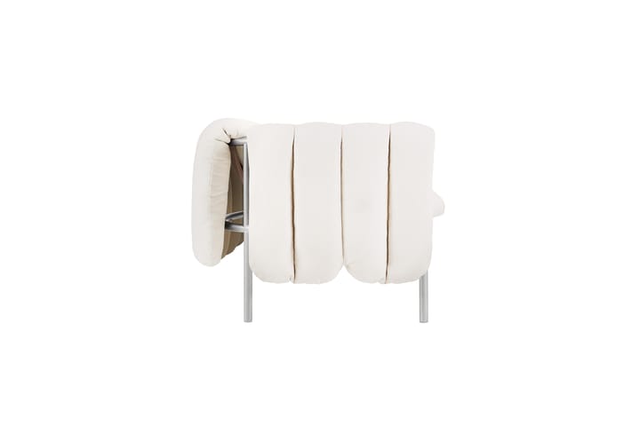 Puffy 2,5-zits bank 205 cm, Natural-roestvrij staal Hem