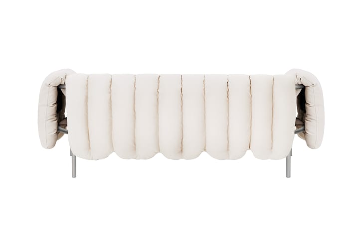 Puffy 2,5-zits bank 205 cm, Natural-roestvrij staal Hem