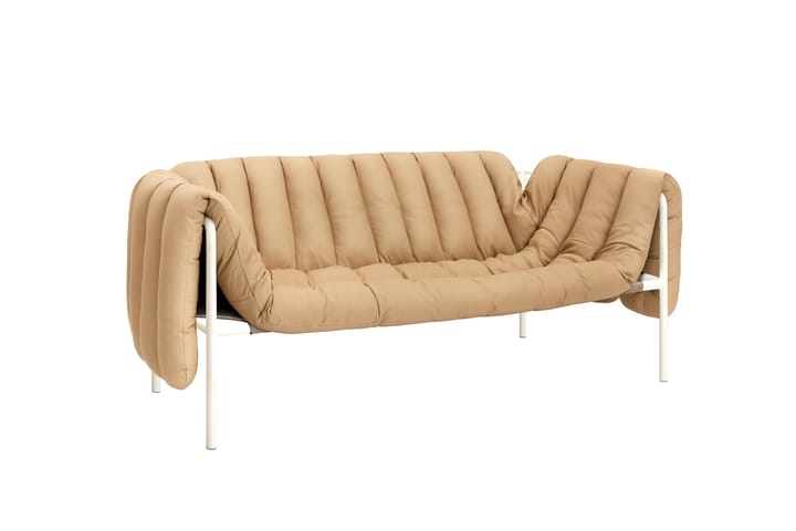 Puffy 2,5-zits bank 205 cm, Sand leather-cream Hem