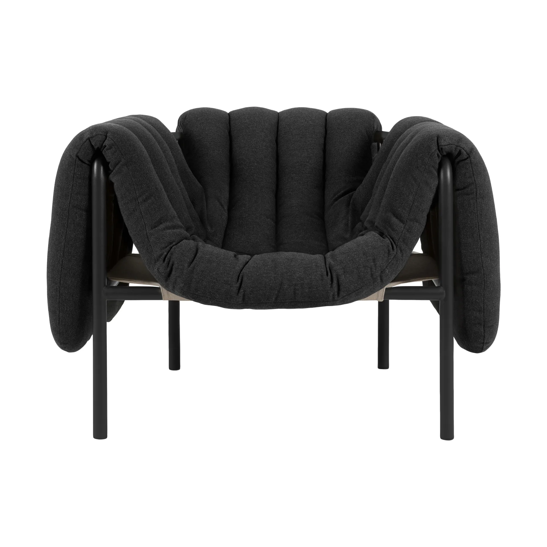 Puffy loungefauteuil, Anthracite-black grey Hem
