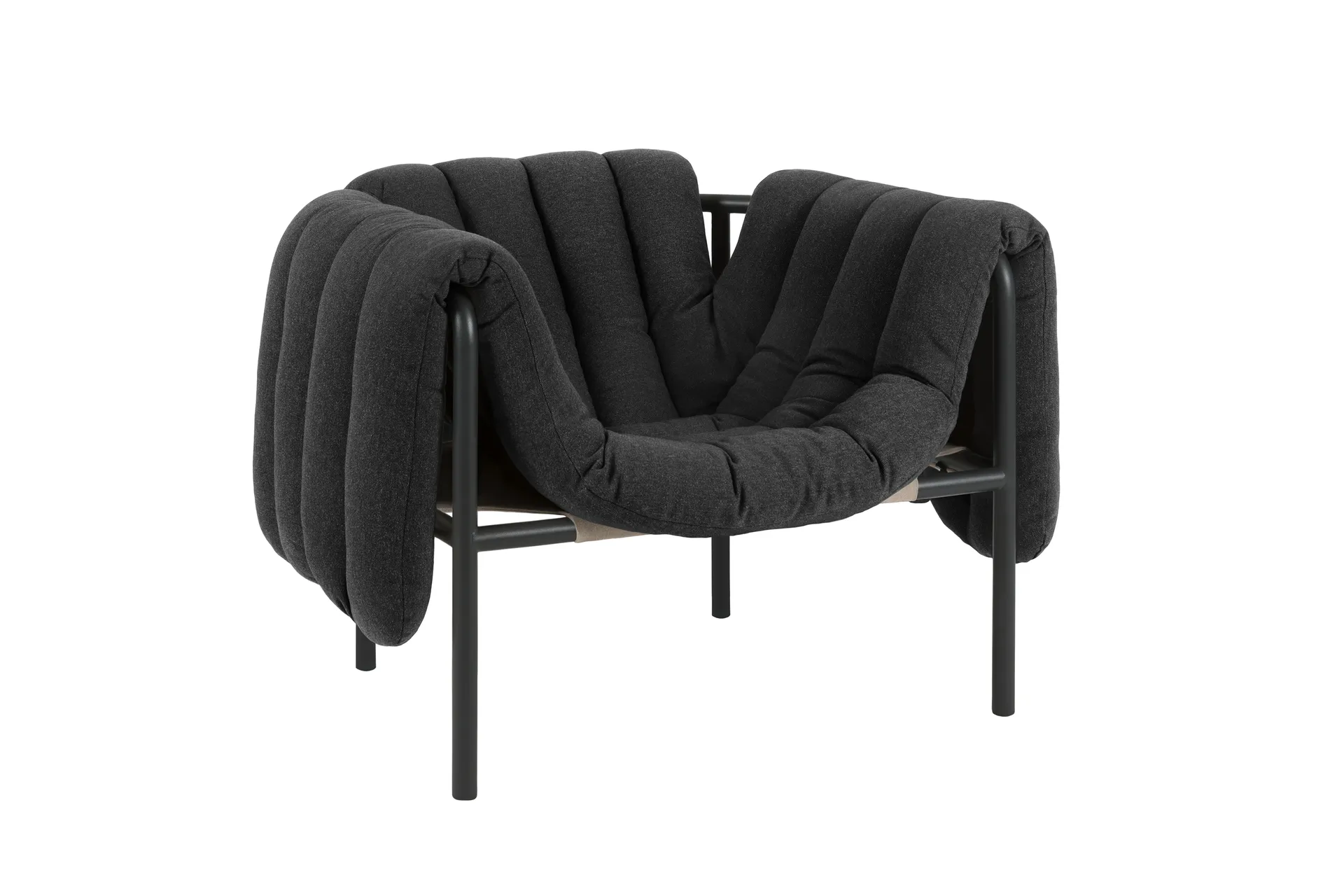 Puffy loungefauteuil, Anthracite-black grey Hem
