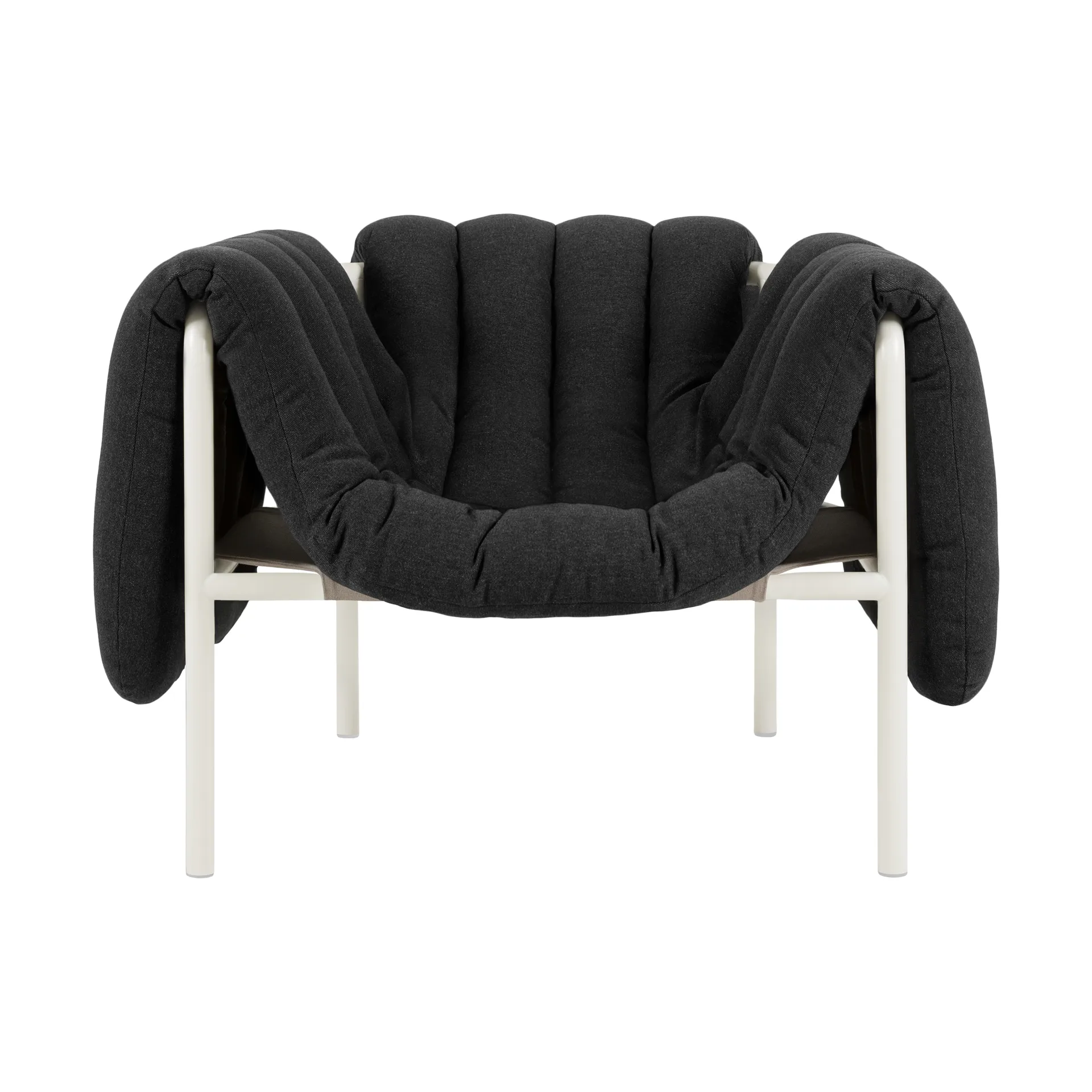 Puffy loungefauteuil, Anthracite-cream Hem