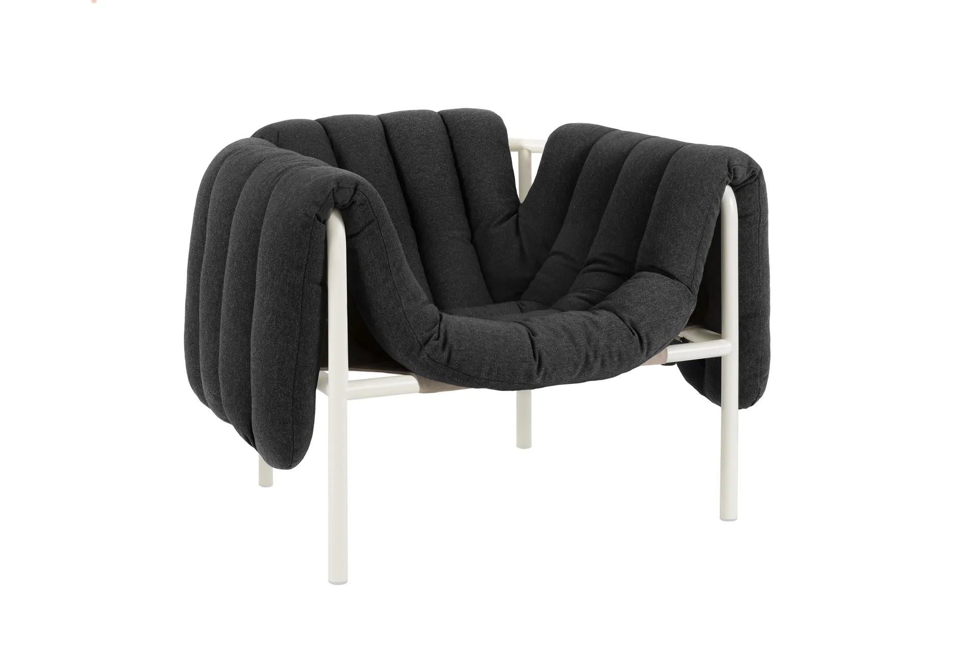 Puffy loungefauteuil, Anthracite-cream Hem