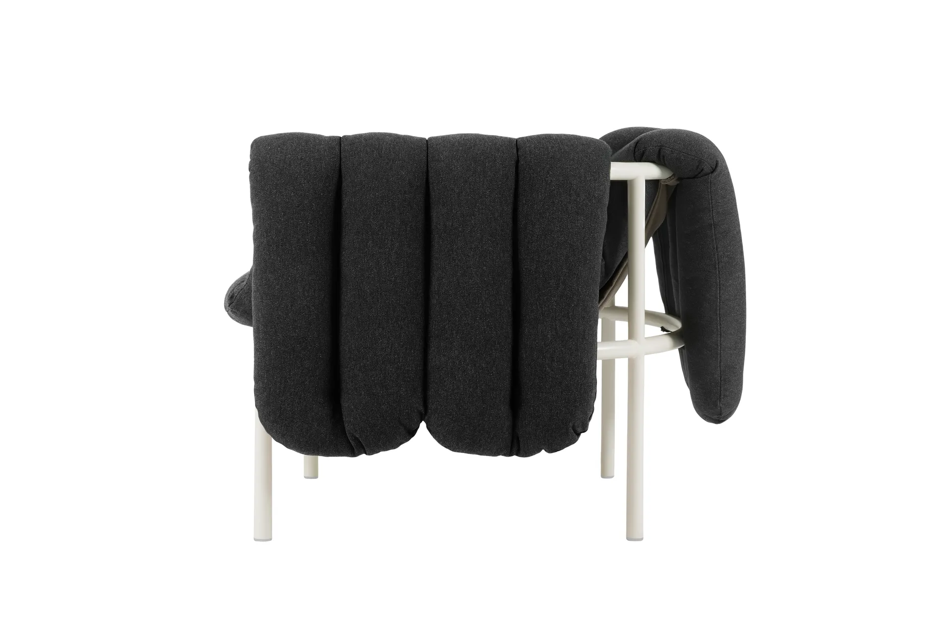 Puffy loungefauteuil, Anthracite-cream Hem
