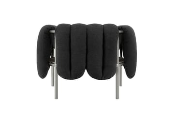 Puffy loungefauteuil - Anthracite-roestvrij staal - Hem