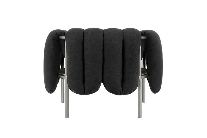 Puffy loungefauteuil, Anthracite-roestvrij staal Hem