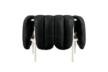 Puffy loungefauteuil - Black leather-cream - Hem