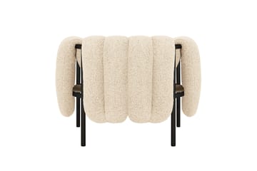 Puffy loungefauteuil - Eggshell-black grey - Hem