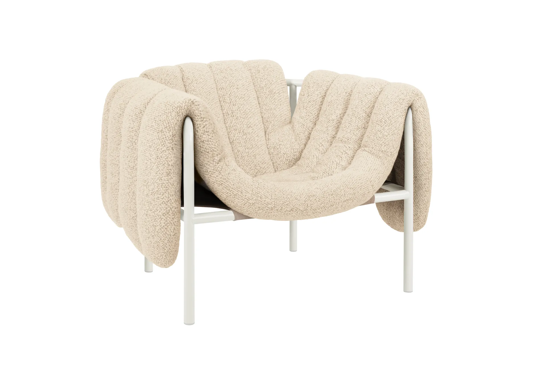 Puffy loungefauteuil, Eggshell-cream Hem