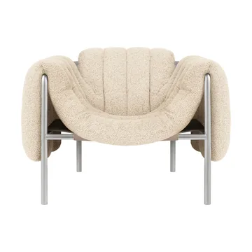Puffy loungefauteuil - Eggshell-roestvrij staal - Hem