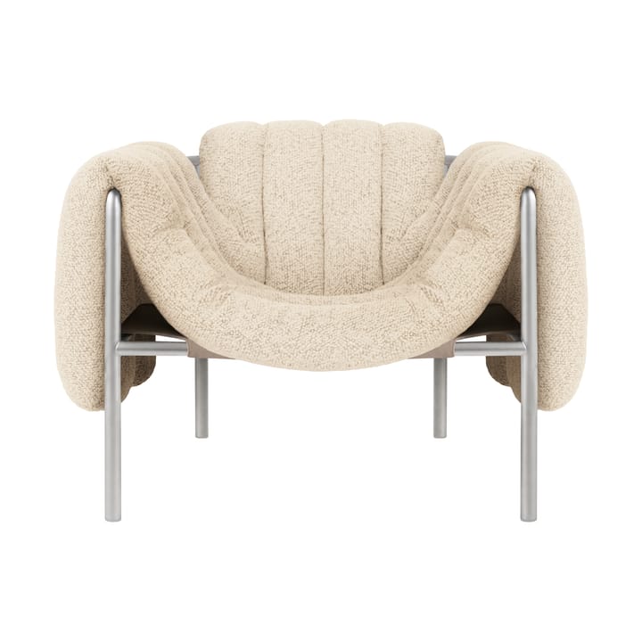 Puffy loungefauteuil - Eggshell-roestvrij staal - Hem