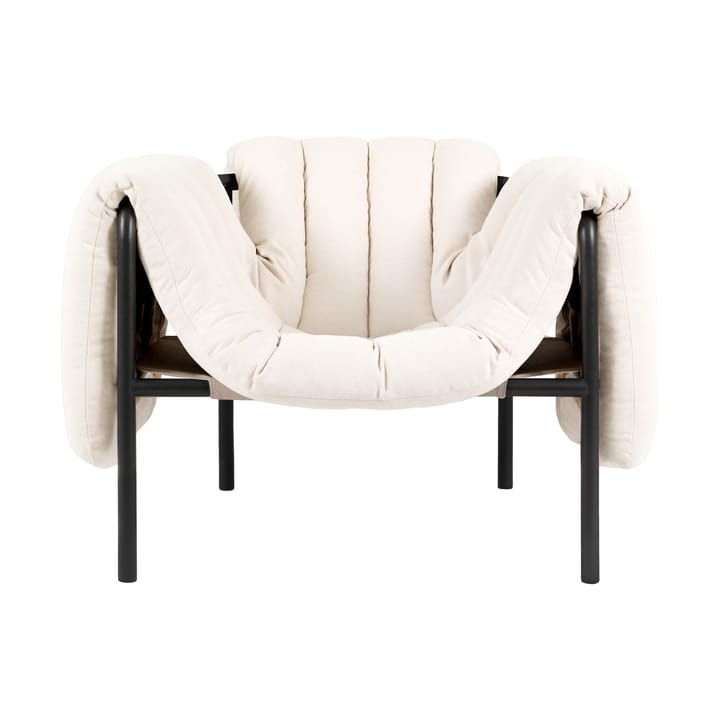 Puffy loungefauteuil - Natural-black grey - Hem