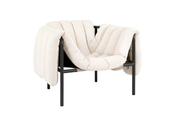 Puffy loungefauteuil - Natural-black grey - Hem