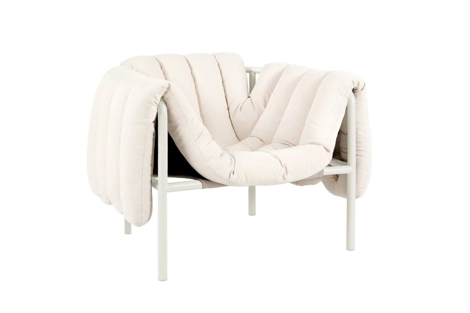 Puffy loungefauteuil, Natural-cream Hem