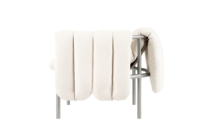 Puffy loungefauteuil, Natural-roestvrij staal Hem